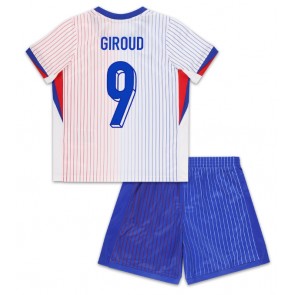 Francie Olivier Giroud #9 Dětské Venkovní dres komplet ME 2024 Krátký Rukáv (+ trenýrky)